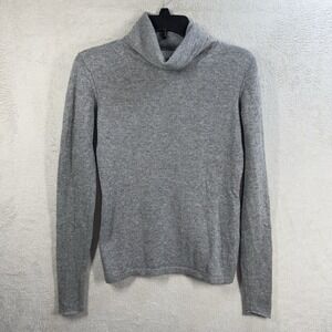 Tweeds 100% Cashmere Turtleneck Sweater Gray Women's Sz‎ S Capsule Casual Preppy